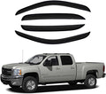Sun/Rain Guards Window Visors Wind Deflector Compatible with Avalanche/Suburban/Yukon/Silverado/Sierra Crew Cab 4pcs