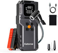 Jump Starter with Air Compressor, 5000A Jump Starter Battery Pack with 150PSI Tire Inflator, Portable Air Compressor, 12V Jump Starter for 9.0L Gas 7.0L Diesel Engines, Jumper Cables, Flashlight