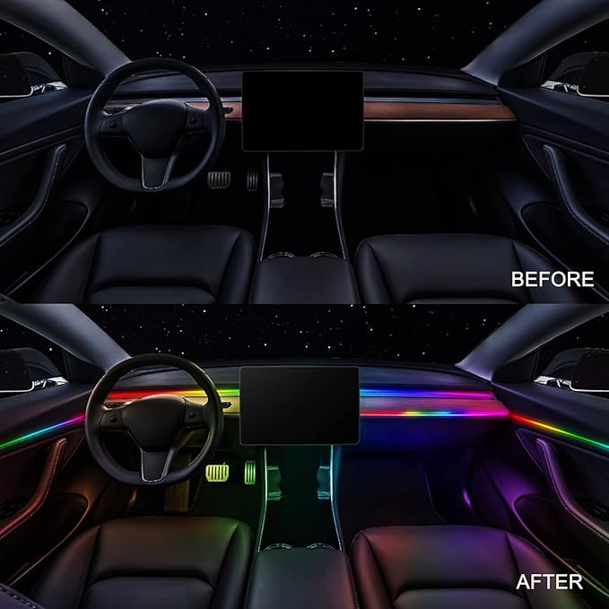 Dreamcolor Acrylic Interior Car LED Strip Light 55.1-inch, which fit for dreamcolor main controller connects and sub-controller kit (not including), Not applicable dreamcolor 5 in 1(single controller)