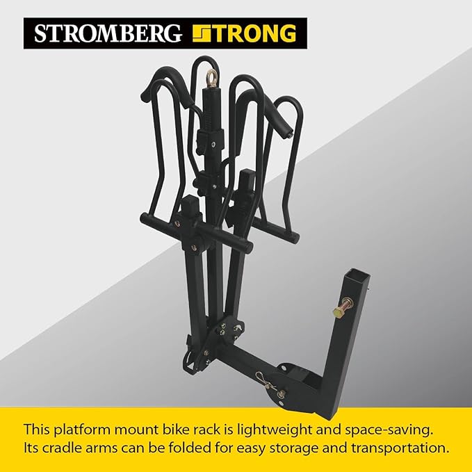 Stromberg Carlson Bike Carrier, Hitch Mount Bike Rack for Car, SUV, RV, Motorhome, Travel Trailer, 2-Bike Capacity, 2-Inch Receiver, BC-202 Model