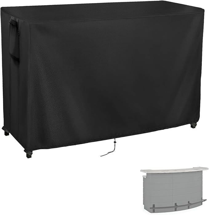Kingling Outdoor Table Cover for Outdoor Bar Table, 78 Inch Waterproof Patio Bar Table Cover Outdoor Prep Table Covers - 78''L x 36''W x 43''H