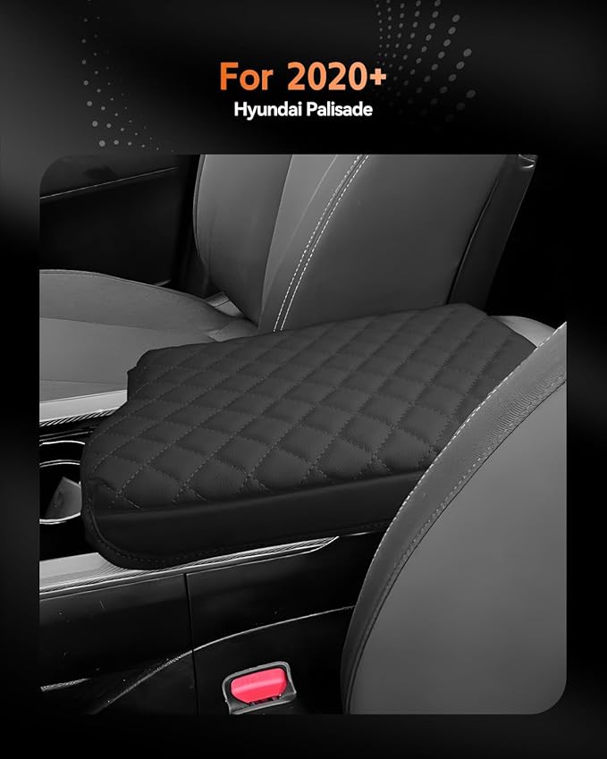 CDEFG for 2020-2025 Palisade Center Console Cover Armrest Cover for Palisade 2021 2022 2023 2024 2025 Accessories Console Arm Rest Protector Black