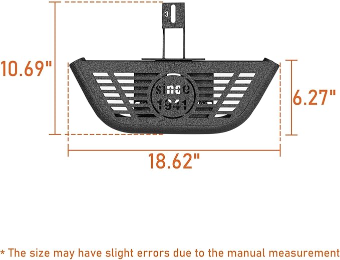 u-Box JK Running Boards 2-Door Side Hoop Door Steps for 2007-2018 Jeep Wrangler JK 2-Door, Light Weight Nerf Bars Front Door Steps(2PCS Steel Side Steps)