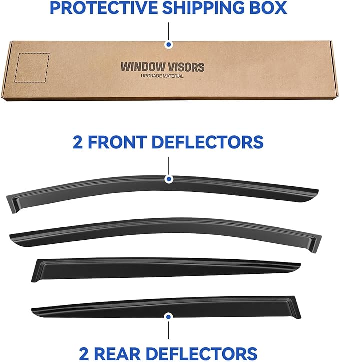 Window Visors Rain Guards for 2017 2018 2019 2020 2021 2022 Kia Sportage, Out-Channel Window Vent Wind Deflectors Visors Shades for 17-22 Sportage