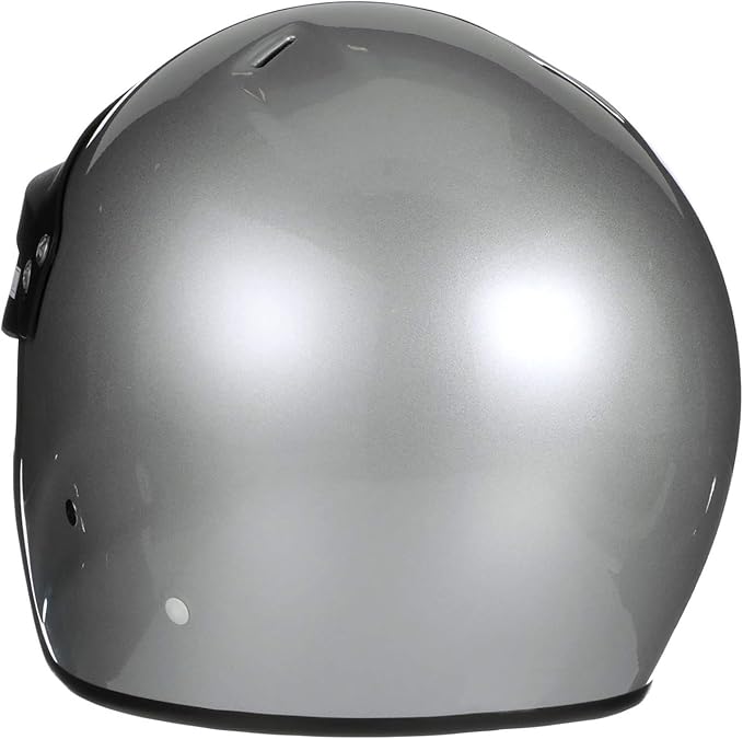 Conquer Snell SA2020 Approved Open Face Auto Racing Race Car Helmet - Adult | Men | Women | Youth - ( Black / White / Silver )