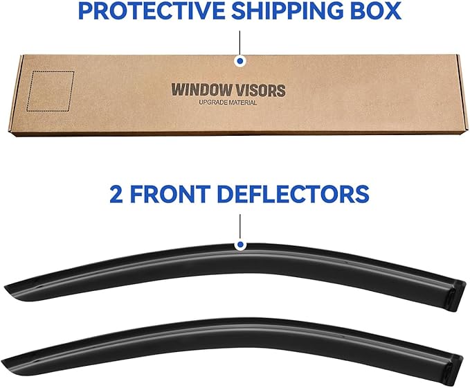 Window Visors Rain Guards Shield for 2008-2020 Dodge Grand Caravan, 2Pcs Out-Channel Window Vent Wind Deflectors Visors Shades for 2008-2016 Chrysler Town & Country