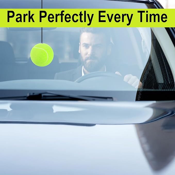 Garage Tennis Ball Parking Aid, Parking Guide System for Garage Accessories, Stop Indicator, Parking Assist Ball, Aid-Parking Kit, Garage Car Stopper, Pack of 2