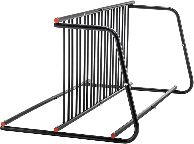 Floor Bike Rack, 60" Double-Sided Grid Bike Rack Stand, 10-Bike Freestanding Bicycle Storage Holder for Outdoor Garages Streets Yards Bike Events