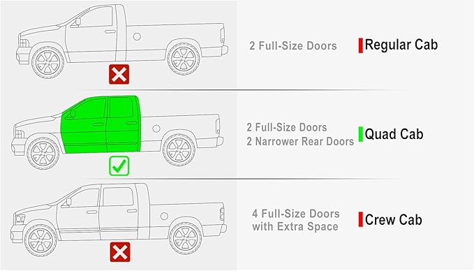 APS 6in Black Stainless Steel Running Boards Compatible with Dodge Ram 1500 2500 3500 Quad Cab 02-08
