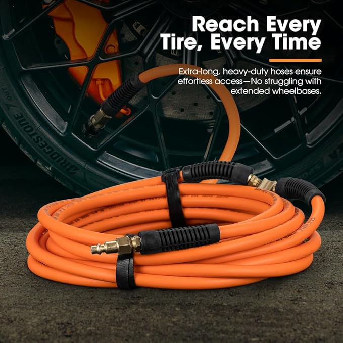 SanHima 4 Tire Inflation Deflation System - Fits up to 200" Wheelbase, Fast High Flow 4-Way Air Down Tire Inflator Deflator for Truck Car Trailer Motocycle