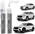 KIKIMO for Mazda Touch Up Paint(Rhodium White Metallic(51K)), Car Paint Repair Kit for Mazda, 2 In 1 Scratches Repair with Pen Tip and Brush, Color-Matched for Quick & Easy Fix