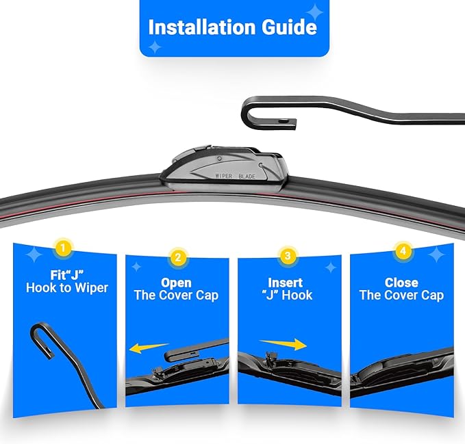 Windshield Wiper Blades Replacement for 2010-2015 Lexus RX350 RX450h RX 350 450h Original Factory Quality Front Rear Wipers Blade Set for My Car - 26" 22" 16" (Pack of 3)