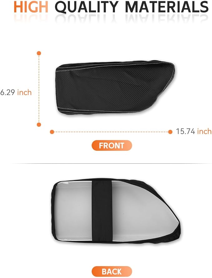 CDEFG for Kia EV6 2022-2025 Center Console Cover Armrest Box Cover for EV6 (Light, Light Long Range, Wind, GT-Line, GT) 2022 2023 2024 2025 Accessories Arm Rest Protector Carbon Fiber