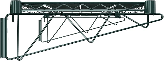 18" x 36" Green Epoxy Wire Wall Mount Shelf