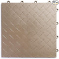 Big Floors RaceDeck Diamond Plate Design, Durable Interlocking Modular Garage Flooring Tile (Beige, 12 Pack of 12 x 12" Tiles)