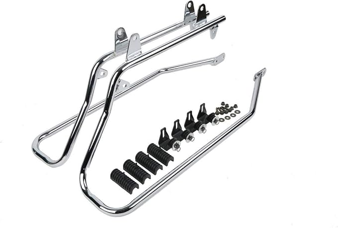 XFMT Hard Saddlebags Speaker Lid + Chrome Conversion Brackets For HARLEY HD SOFTAIL MODEL 1986-2013