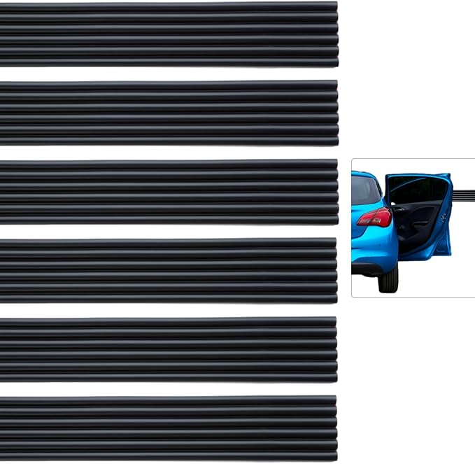 Garage Wall Protector Strip Car Door Protector, Self-Adhesive Rubber Garage Wall Guards for Car SUV Doors, Waterproof Wall Bumper Guards for Cars - 2.75x16 Inches 6 Packs - Black