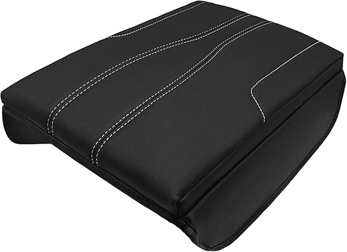 Muslogy Center Console Cover 1-Inch Extra Thick Armrest Pad Compatible with 2024 2025 GMC Acadia & Chevy Traverse&2025 Buick Enclave Arm Rest Cushion Padding Anti-Scratch Console Leather Lid Protector