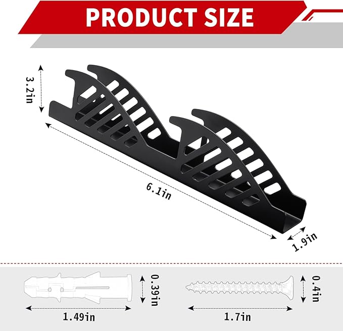 Jack Stand Wall Mount Organizer: Jack Stands Holder Storage Rack Mount - Fit for 2 & 3 Ton Jack Stand (2 Pack)