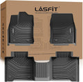 LASFIT Floor Mats for Toyota Tundra 2022-2024 2025 CrewMax Cab, All Weather Custom Fit TPE Floor Liners for Tundra SR/SR5/TRD PRO/Limited/Platinum/Castone Front&Rear 2 Row Car Mats, Black
