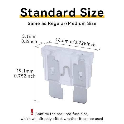 100 Pack Auto Fuses 25 AMP ATC/ATO Standard Regular Fuse Blade 25A Car Truck Boat Marine RV