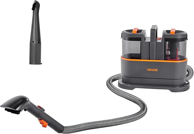 VEVOR Carpet Cleaner Machine, 50.72 oz Clean Water Tank & 27.05 oz Dirty Water Tank, Portable Upholstery Shampooer, 11.5Kpa Handheld Furniture Extractor, Spot and Stain Deep Cleaner for Rug Couch Car