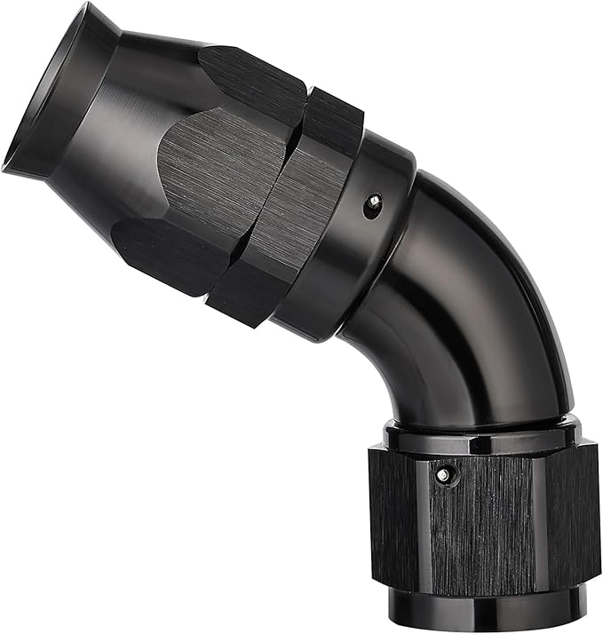 EVIL ENERGY 10AN 60 Degree PTFE One Piece Full Flow End Hose Fitting Aluminum Black