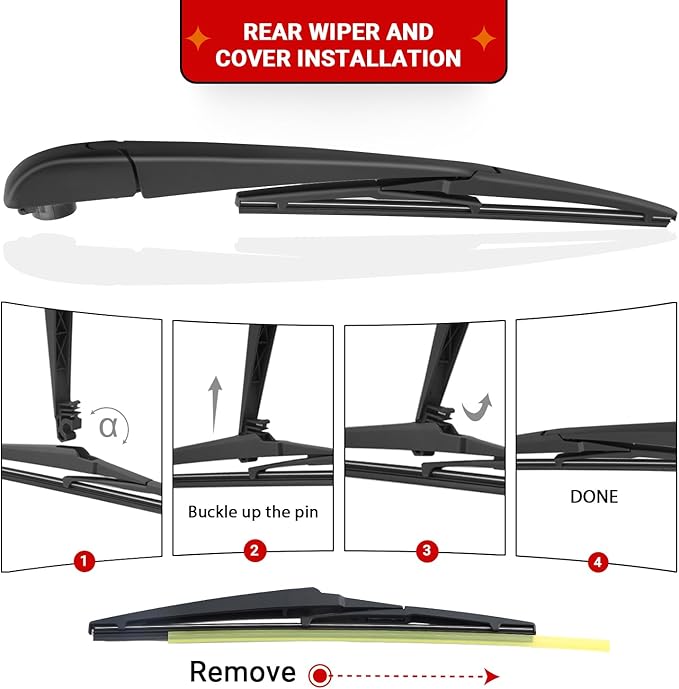 Windshield Wiper Blade Set Replacement for 2018-2022 Jeep Compass Original Equipment Replacement Front Wiper Blades-24"/18"/10" (Set of 3) U/J Hook