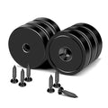 MIKEDE Neodymium Magnets, 30lbs Earth Magnets Heavy Duty, Small Round Rare Earth Base Magnet with Holes in The Center, Cup with Screws Disc Magnet for Wall Mounting - 6 Pack