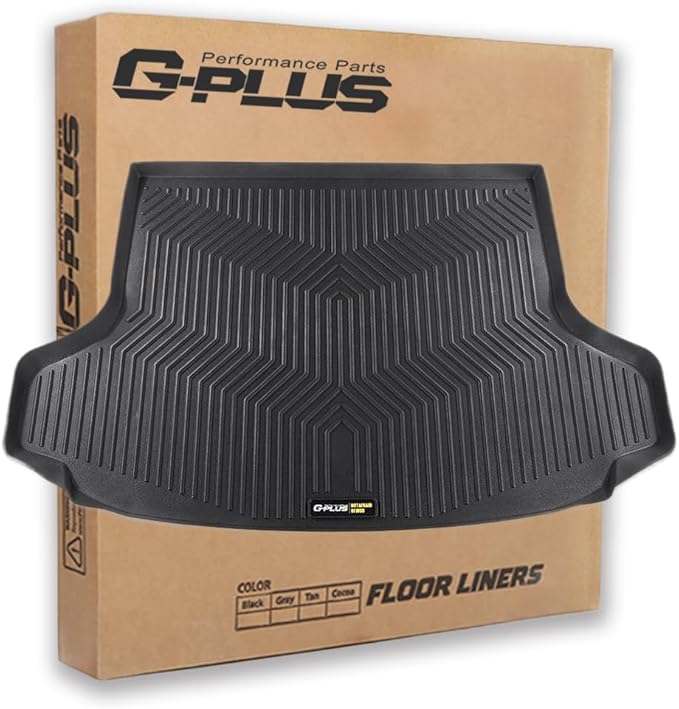 G-PLUS Rear Trunk Mat Compatible with Honda HRV 2023 2024 2025 TPE All Weather Full Cover Protection 1 Piece Black Cargo Mats Floor Mats
