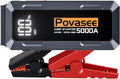 Car Battery Jump Starter 5000A Jump Box (All Gas/10L Diesel) Portable Car Jump Starter Battery Pack, 12V Jumper Starter Portable 3" LCD Display/Power Bank/Dual Output/LED Light DC