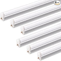 Barrina T5 LED Ceiling Light Fixtures, 2FT, 5000K (Daylight White), 1100LM, 10W, Corded Electric with Built-in ON/Off Switch, Linkable LED Shop Lights for Garage, Workshop, ETL Listed, 6 Packs