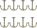Anchor Two Prong Ceiling Hook for Closet Top Bathroom Kitchen Cabinet Garage Pack of 8 (Bronze)