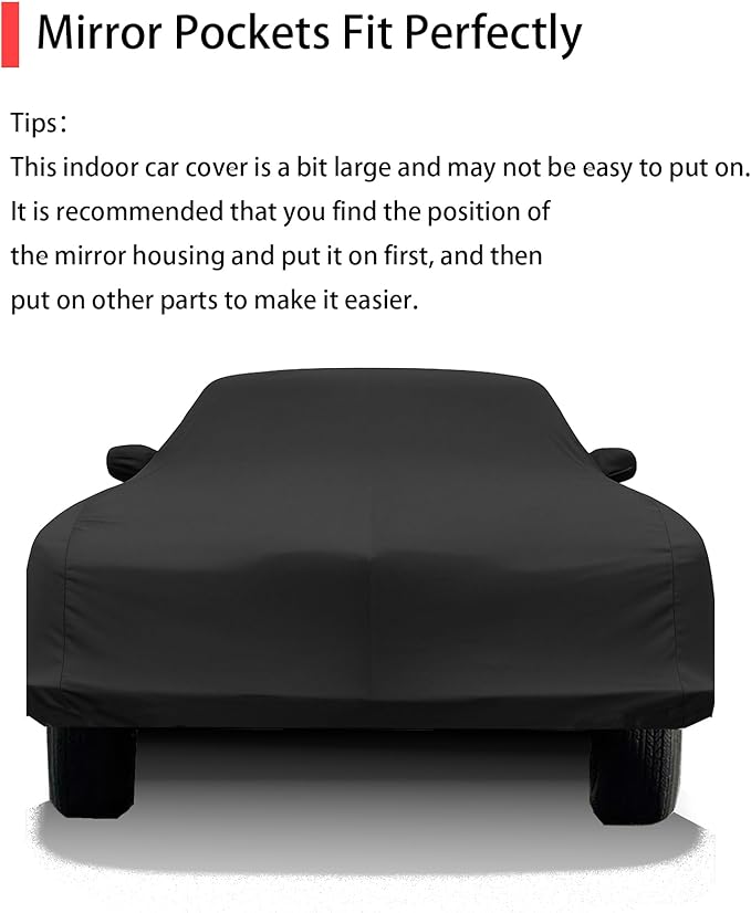 Soft Stretch Old Classic Car Cover Custom-fit for Lincoln Town Car 1998-2011 Full-Size Luxury Sedans Accessories for Indoor Underground Garage Car Show & Storage Dust Protection 215.4in