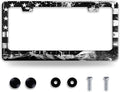 American Flag Eagle Mountains License Plate Frame Funny License Plate Holder Stainless Steel Accessories Cars Decor with 2 Holes Screws Fits Standard Us Ca Vehicles License Plate Frames 12.2 X 6 Inch