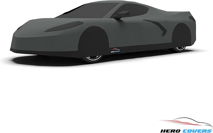 C8 Car Cover Fit for Corvette C8 Indoor and Outdoor Protection (Gray)
