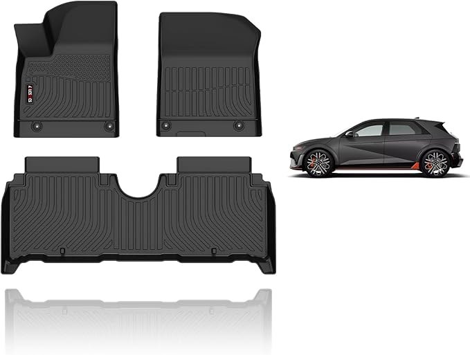 KELCSEECS Floor Mats Custom for Hyundai Ioniq 5 N 2025 All Weather Car Mats TPE Floor Liners Ioniq 5 N Accessories