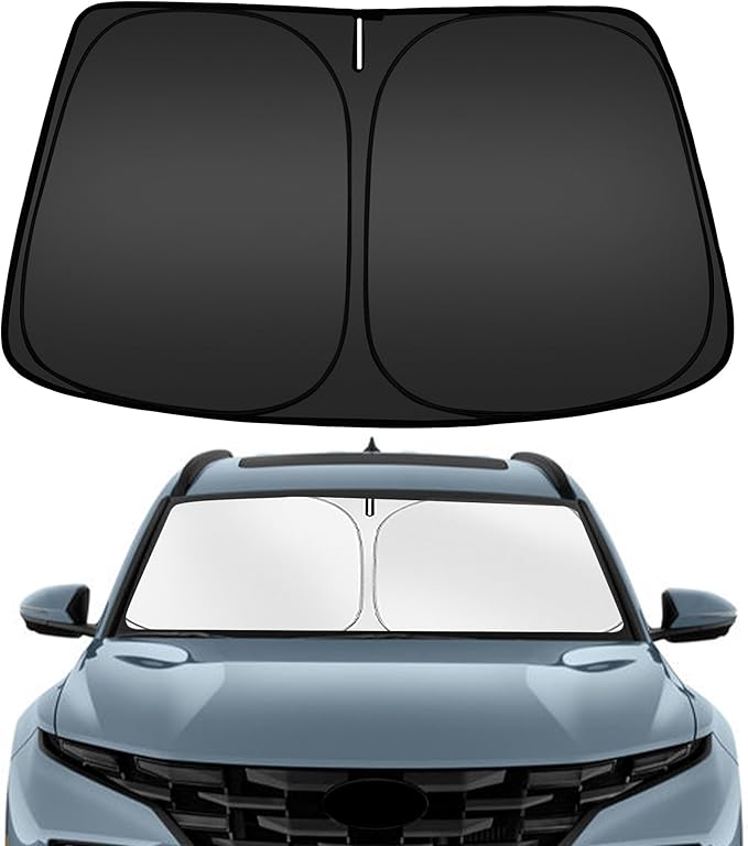 ARISMOTOR Windshield Sun Shade for H-yundai Santa Cruz 2022-2025, Custom Fit Foldable Front Window Sunshade Sun Visor Protector, Block UV Rays Keep Your Car Cooler