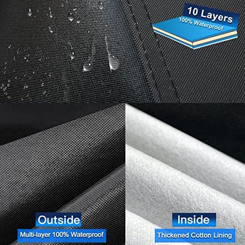10 Layers SUV Car Cover Custom Fit for Subaru Forester (1998-2024) Waterproof All Weather for Automobiles, Outdoor Full Cover Sun UV Rain Protection with Cotton.Black