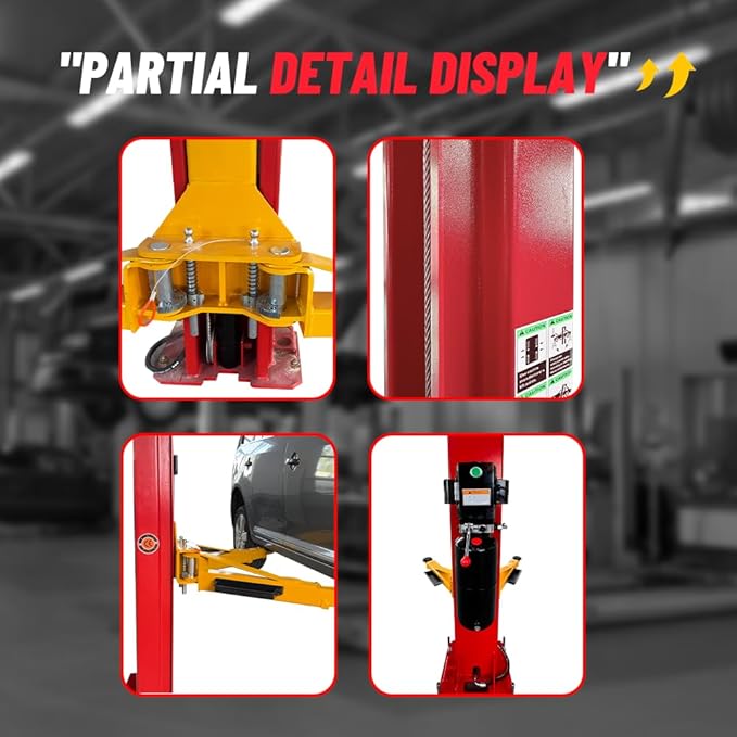 11000lbs 2 Post Lift Clearfloor Car Lift Auto Truck Hoist Lift Home Garage Shop Service Lift 11K 220V (11000lbs red)