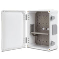 Outdoor Electrical Junction Box, ABS Water Resistant Enclosure with Internal Mounting Panel & Hinged Cover (12.6" H x 9.4" L x 5.7" W)