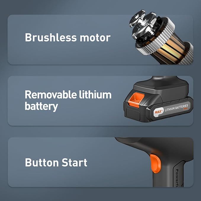 Car Vacuum Portable Cordless,36500Pa High Power Suction & Blower,Wireless Handheld Vacuum Cleaner for Car, Home, Office, Pet