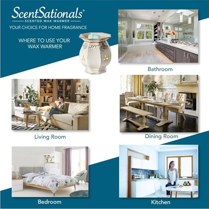 Scentsationals 왁스 멜트, 왁스 큐브 강한 향 - 스트로베리 크런치 - 보온을 위한 오래 지속되는 향기 나는 왁스 멜트, 283.5g(10온스) (24큐브)