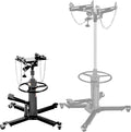 Transmission Jack 1660 lbs/ 0.75 Ton Capacity Hydraulic Telescopic Transmission Jack 34" - 70" Adjustable Height Telescoping Transmission Hydraulic with 360° Swivel Wheels Lift Hoist (Gray)