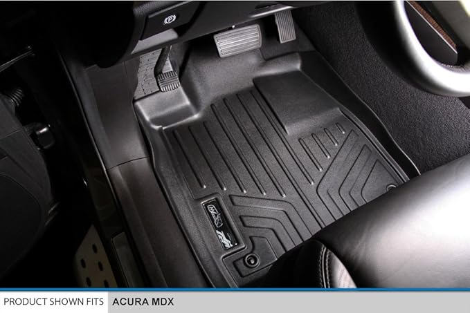 SMARTLINER Custom Fit Floor Mats 2 Row Liner Set for 2007-2013 Acura MDX