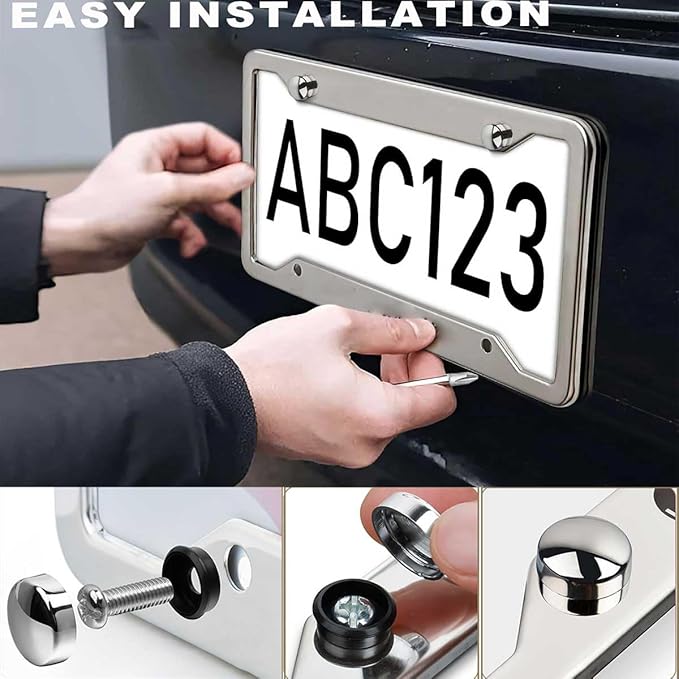 Sunflower License Plate Frame Nature Theme Sunflower License Plate Holder Auto Accessory Bracket Aluminum Floral License Tag Plate with Screws 6x12 Inch-1Pcs