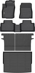 GINOWY-Floor Mats & Cargo Liner for Nissan Kicks 2025 2026, TPE All Weather 2025 Kicks Car Floor Mats, Backrest Mats Non-Slip Trunk Mat Kicks Floor Liners Accessories Black