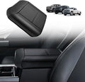 Muslogy Center Console Armrest Cover Compatible with Ford F250 F350 F450 2023 2024 2025 Super Duty Comfort Armrest Pad Arm Rest Cushion Vegan Leather Protector 1-Inch Extra Thick(Bucket Seat ONLY)