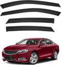 4pcs Front+Rear Smoke Tint Sun/Rain Guard Outside Mount Tape-On Vent Window Visors Compatible with 14-20 Impala New Body