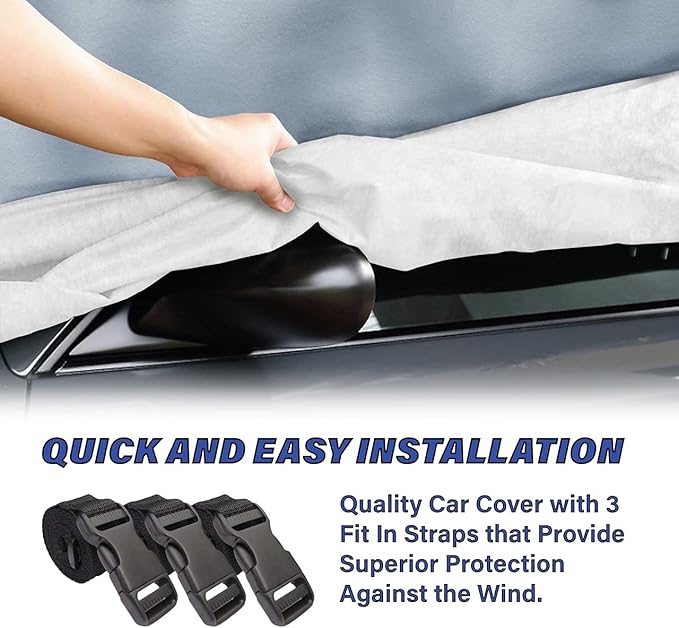 iCarCover Premium Car Cover for 1965-1972 Buick GS, Gran Sport Heavy Duty Waterproof All-Weather Automobiles Custom Fit Indoor Outdoor UV Snow Protection Covers with Straps and Bag